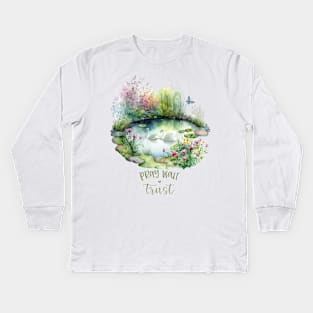 Garden Pond Melody 3 Kids Long Sleeve T-Shirt